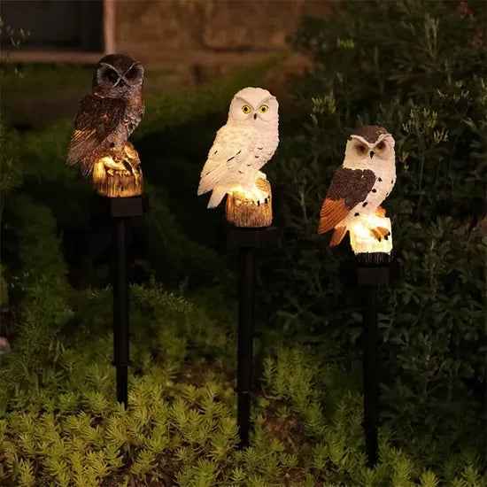 🔥Big Sale - 50% OFF🔥Waterproof Solar Owl Light – LED Pathway Light for Lawn, Garden & Outdoor Decor