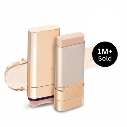 Dual-Ended Foundation Stick Concealer & Contour 2 in 1 Waterproof Long Lasting Portable Face Makeup for All Skin Types