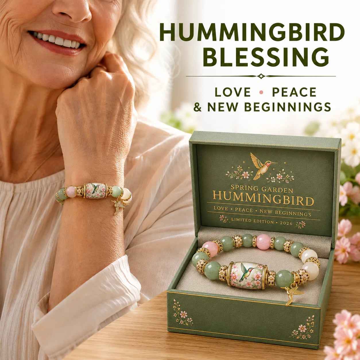 🌿 Love, Peace & Spring Blessings 💖 | 2026 Limited Edition Bracelet - With Gift Box