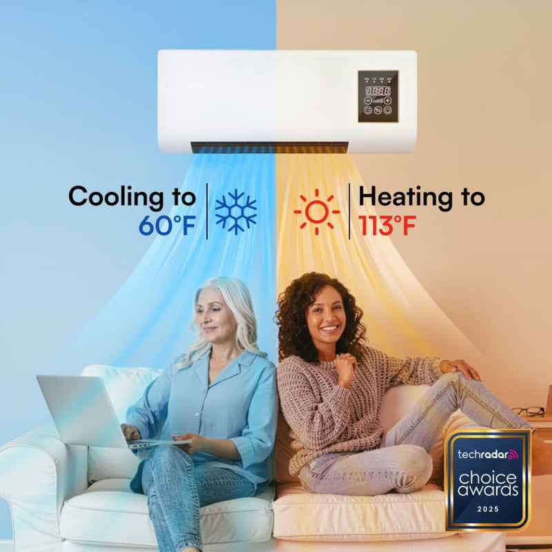 Fast Cooling & Heating❄️🔥 2-in-1 Wall-Mounted Heater & Air Cooler | Built for Everyday Living🍃