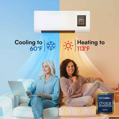 Fast Cooling & Heating❄️🔥 2-in-1 Wall-Mounted Heater & Air Cooler | Built for Everyday Living🍃