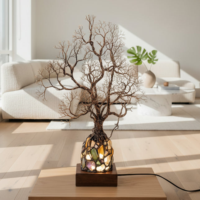 ✨ Bring Positive Energy & Peace Into Your Home With This Stunning Crystal Tree Lamp
