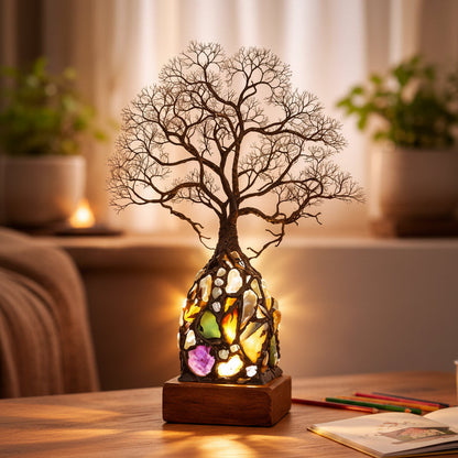 ✨ Bring Positive Energy & Peace Into Your Home With This Stunning Crystal Tree Lamp