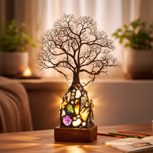 ✨ Bring Positive Energy & Peace Into Your Home With This Stunning Crystal Tree Lamp