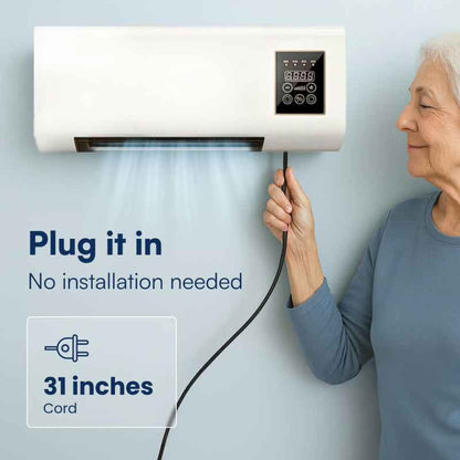 Fast Cooling & Heating❄️🔥 2-in-1 Wall-Mounted Heater & Air Cooler | Built for Everyday Living🍃