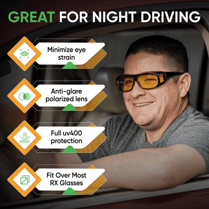 Night Vision Glasses😎-no more struggle with blinding headlights at night👍