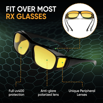 Night Vision Glasses😎-no more struggle with blinding headlights at night👍