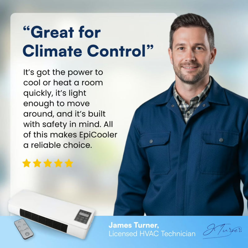 Fast Cooling & Heating❄️🔥 2-in-1 Wall-Mounted Heater & Air Cooler | Built for Everyday Living🍃