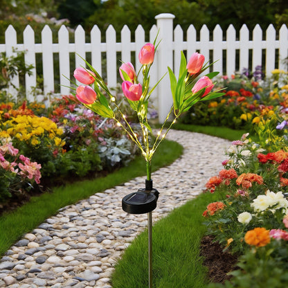 🔥Last Day 50% OFF|💐Simulation Flower Ground Stake Solar Light💐💡