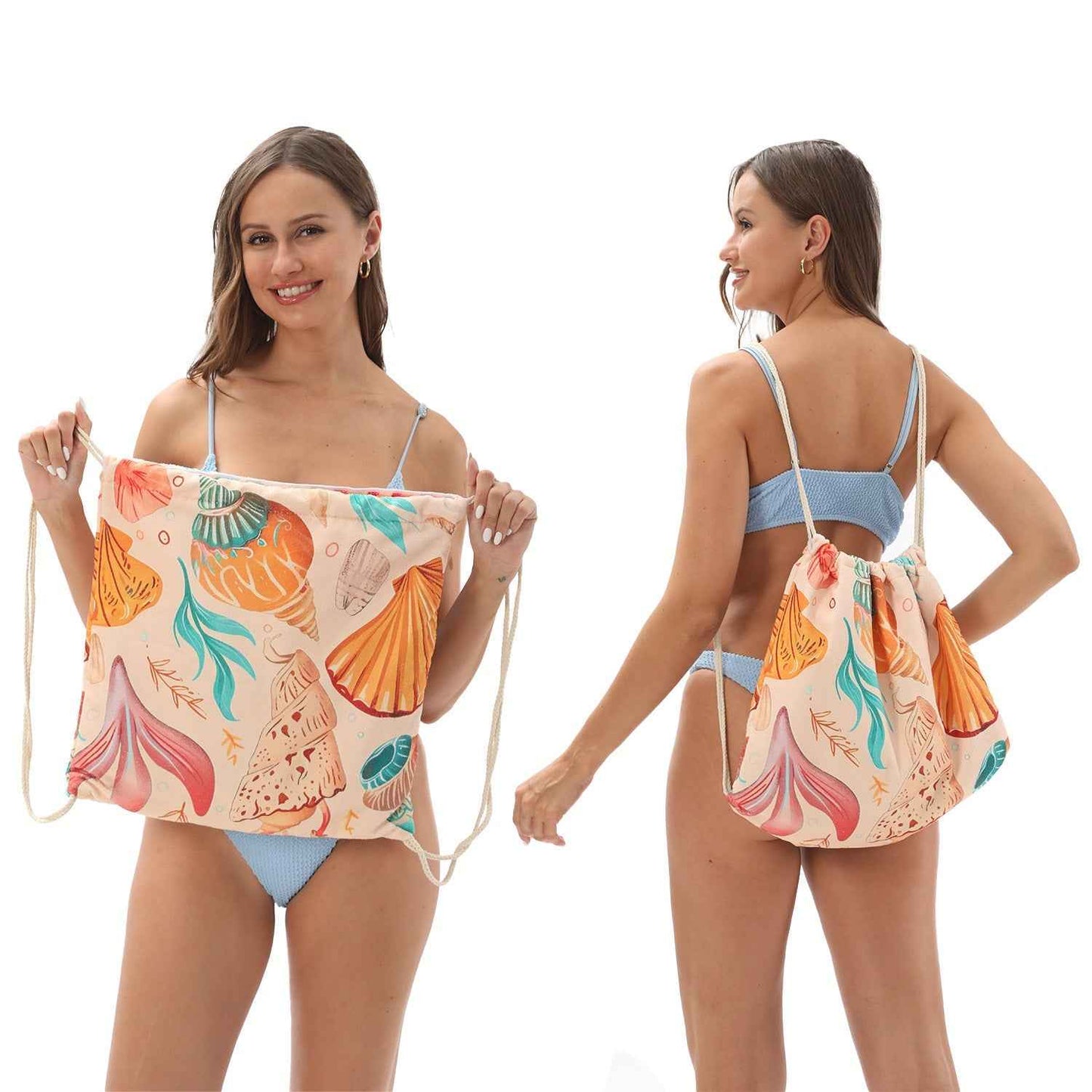 🔥Hot Sale 51% OFF🔥🏖️ 2-in-1 Organic Cotton Towel Bag