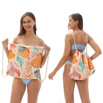 🔥Hot Sale 51% OFF🔥🏖️ 2-in-1 Organic Cotton Towel Bag