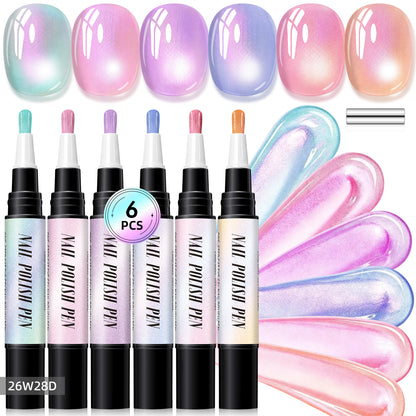 💅 Create Salon-Inspired Nails At Home ✨ 6PCS Gel Nail Art Pen Set