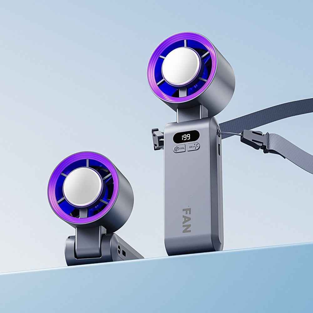 Upgraded Handheld Portable Turbo Fan with Ice Cooler & Variable Speed