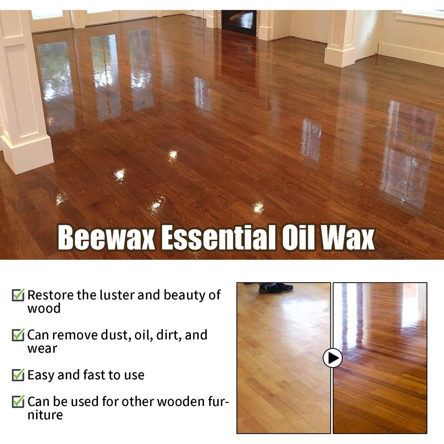 🔥Last Day 50% OFF✨Natural Beeswax Wood Polish Spray-Make Your Floor Clean Again