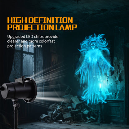 🎃Turn Your Home Into a Haunted Halloween Wonderland | 10 Unique HD Projection Patterns, 32FT Ultra-Large Display