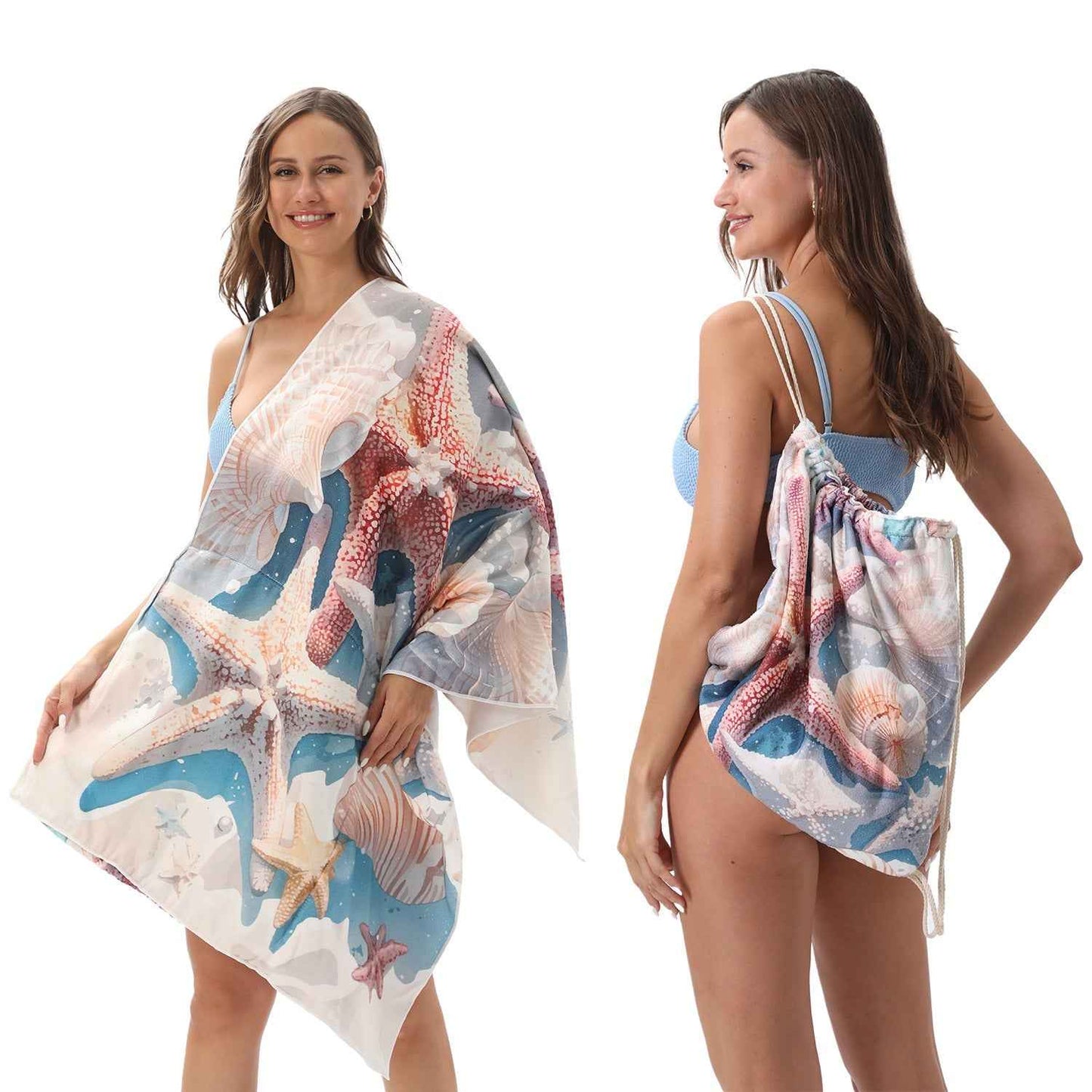 🔥Hot Sale 51% OFF🔥🏖️ 2-in-1 Organic Cotton Towel Bag