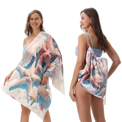 🔥Hot Sale 51% OFF🔥🏖️ 2-in-1 Organic Cotton Towel Bag