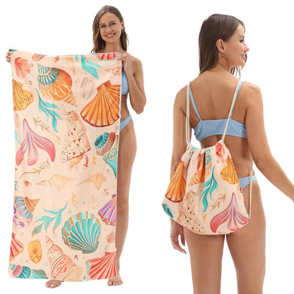 🔥Hot Sale 51% OFF🔥🏖️ 2-in-1 Organic Cotton Towel Bag