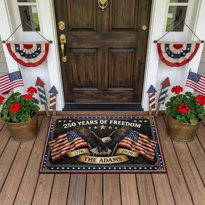 Usa 250Th Birthday Faux Yarn Pattern - Personalized Doormat