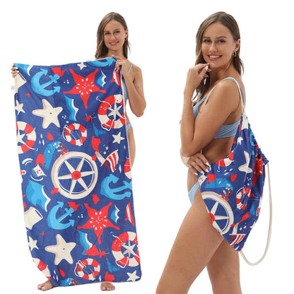 🔥Hot Sale 51% OFF🔥🏖️ 2-in-1 Organic Cotton Towel Bag
