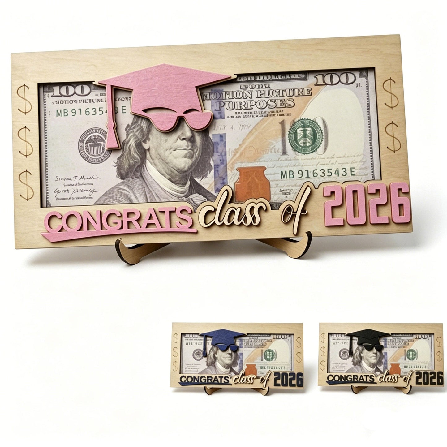 🎁Buy 1 Get 1 Free🎁|🎓 Class of 2026 Money Holder – Unique Wooden Cash Gift Box🧑‍🎓