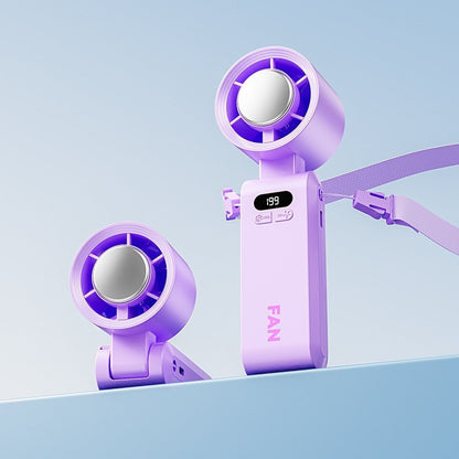 Upgraded Handheld Portable Turbo Fan with Ice Cooler & Variable Speed