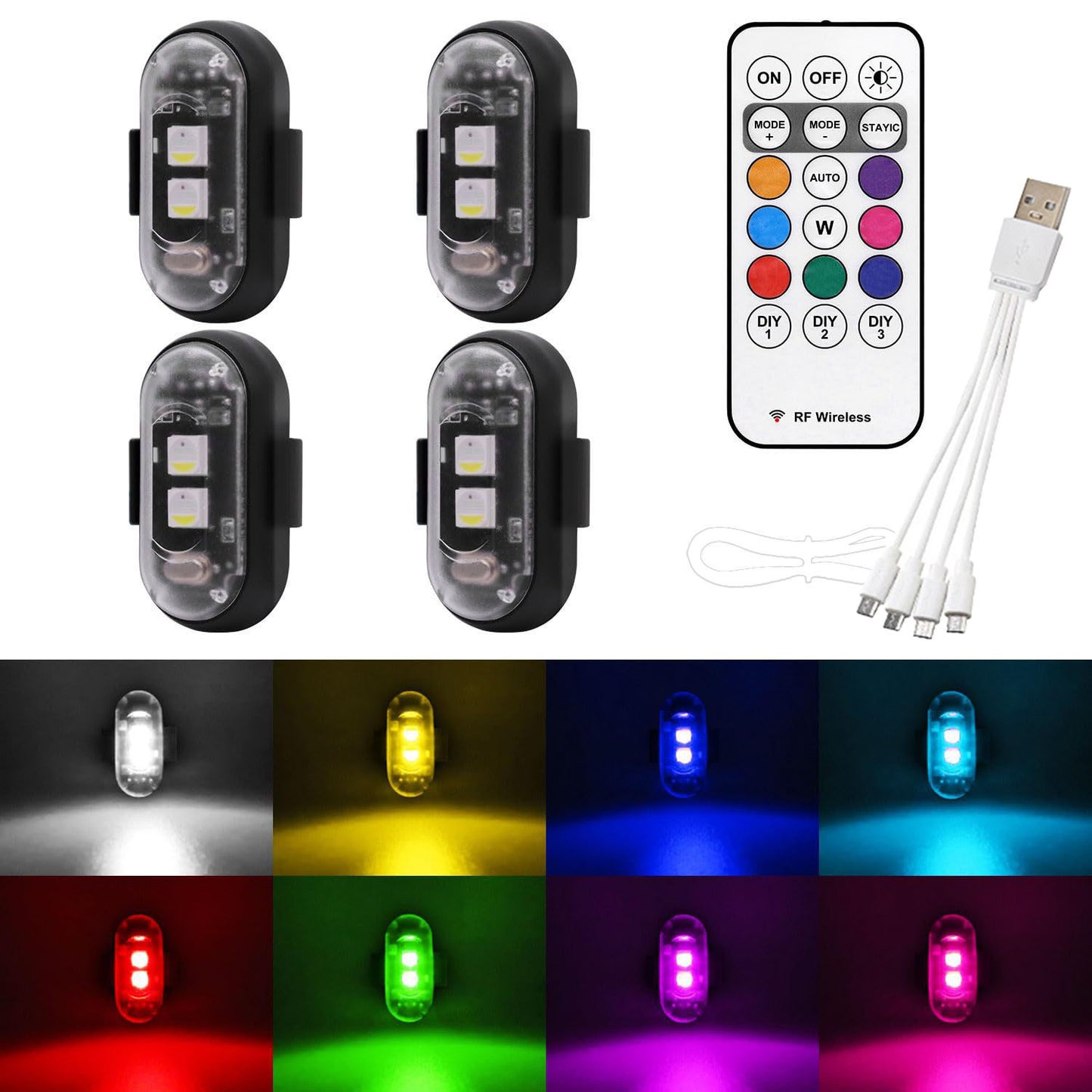 🔥Last Day 50% OFF| 🚗🌈RGB Car Ambient Lights🏍️🚨