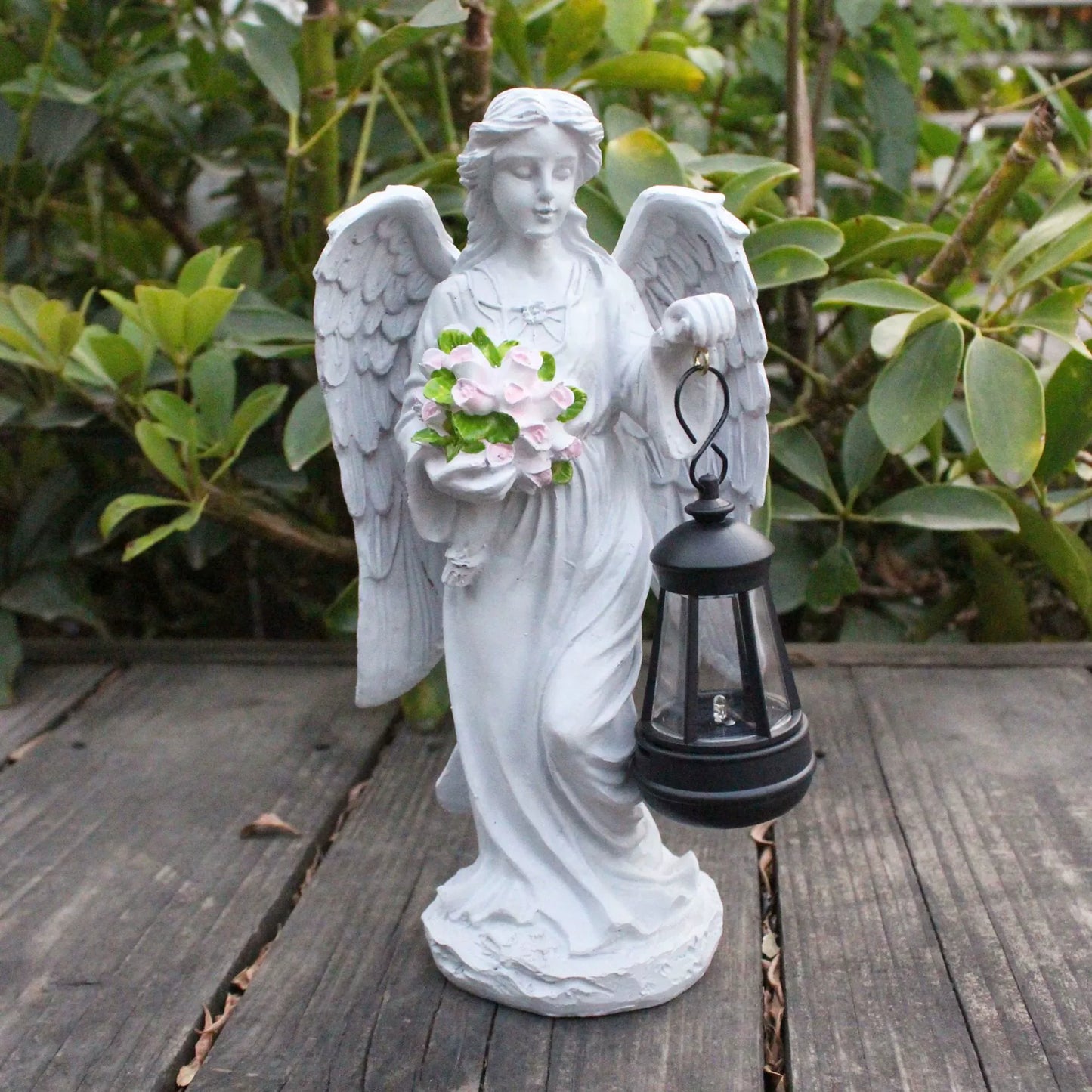 🕊️ Solar Angel Flower Bouquet Garden Statue | Waterproof Outdoor Decor & Accent Light