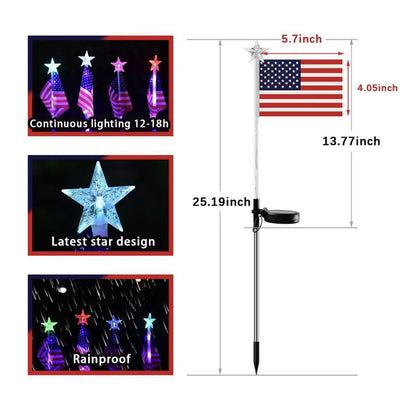 🔥Buy One Get One Free🗽US Independence Day Promotion- Solar Flag Light Set