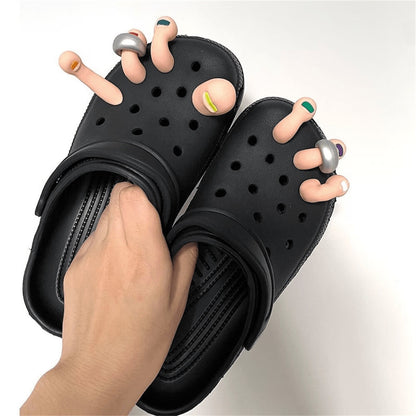 🎁Buy 1 Get 1 Free🎁| 🫧Novelty Cartoon Toes Design Crocs Shoe Decoration👣