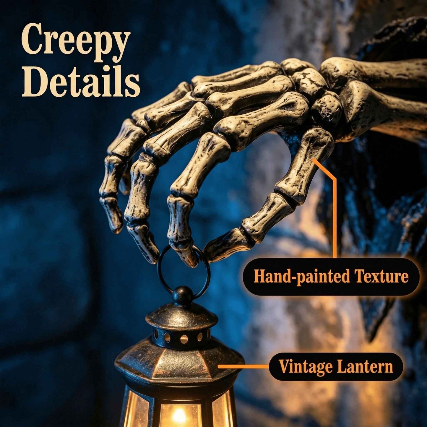 🔥🕯️Light Up The Dark Side-Skeleton Hand Wall Lantern💀🖤