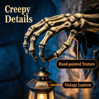 🔥🕯️Light Up The Dark Side-Skeleton Hand Wall Lantern💀🖤