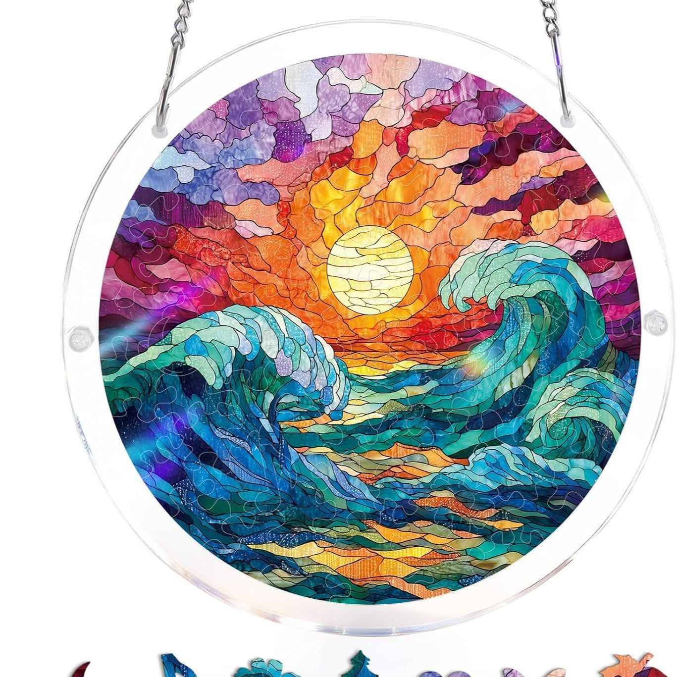 ☀️LAST DAY 45% OFF🔥Acrylic Jigsaw Puzzle Suncatcher - Holy Light of Jesus