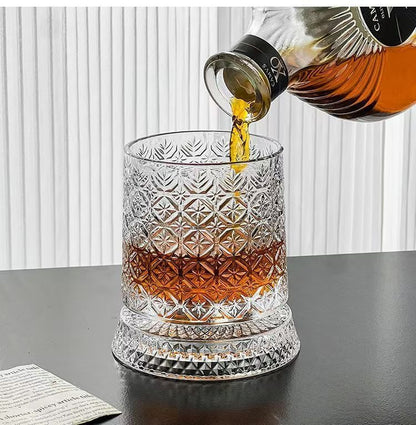😎Best Gift For Gentlemen-360° Spinning Crystal Whiskey Glass🥃