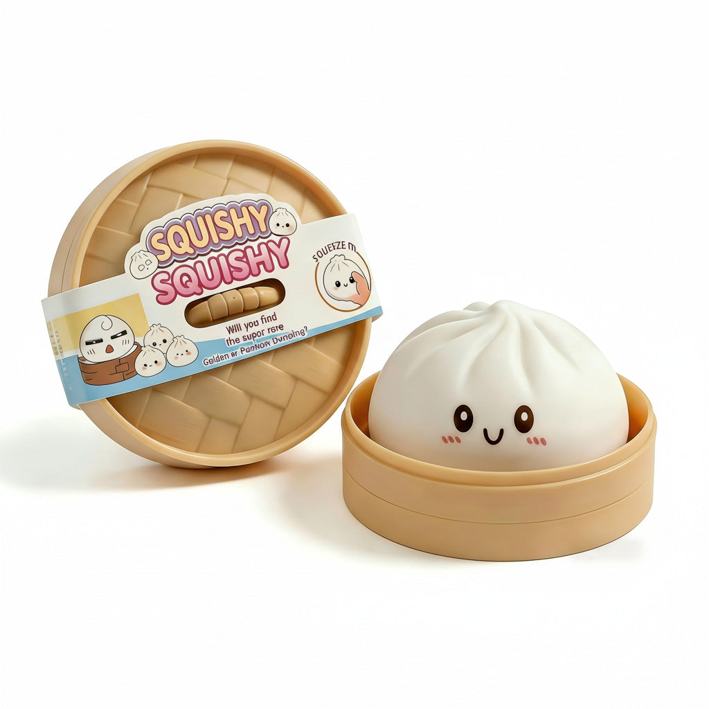 Kawaii Cute Rainbow Dumpling Squishy Stress Toy – Soft Slow-Rising Stress Relief Toy