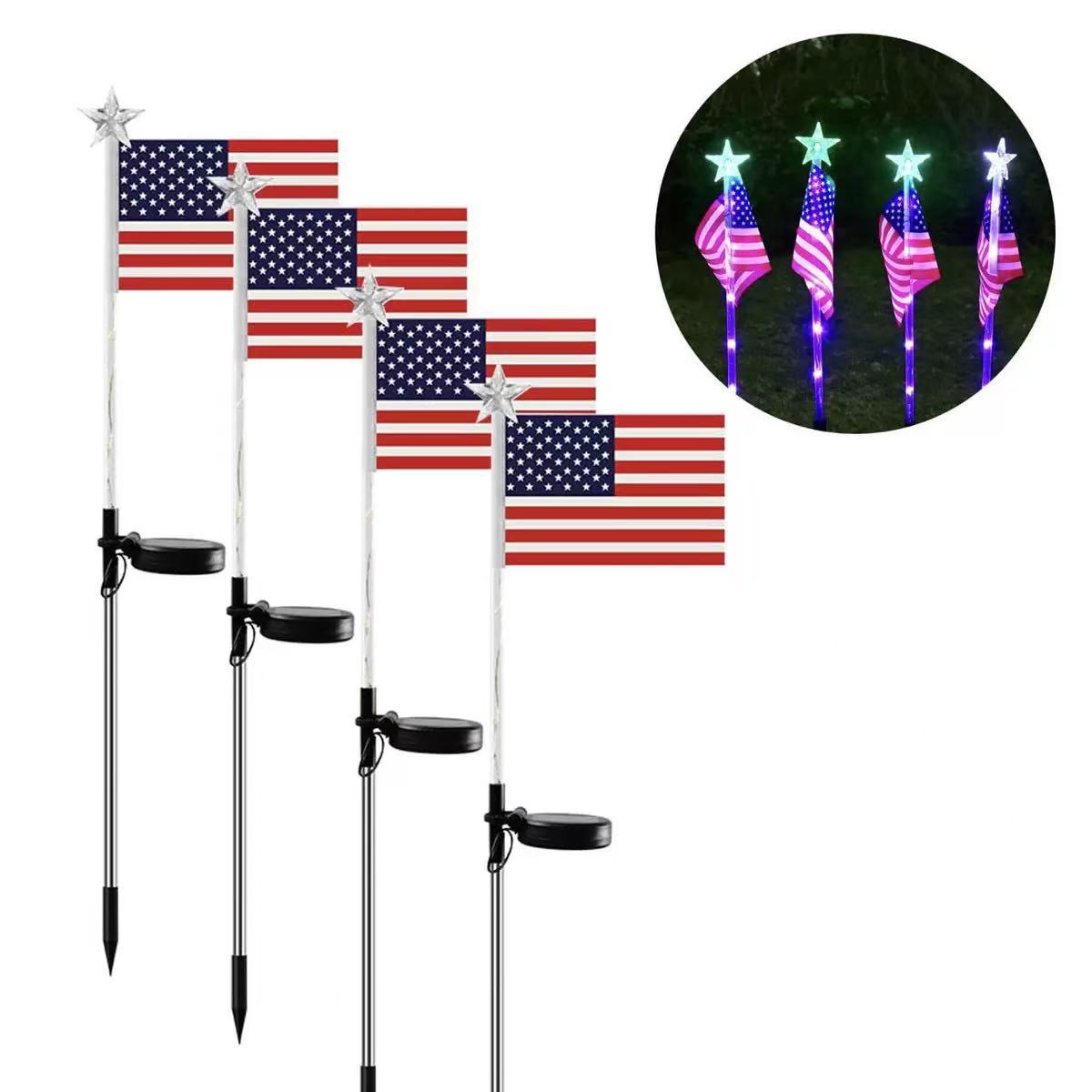 🔥Buy One Get One Free🗽US Independence Day Promotion- Solar Flag Light Set