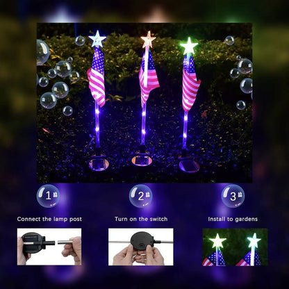 🔥Buy One Get One Free🗽US Independence Day Promotion- Solar Flag Light Set