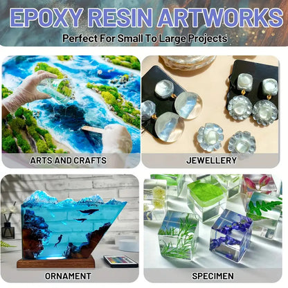 Crystal Clear Epoxy Resin Kit for DIY Crafts,Art, Jewelry