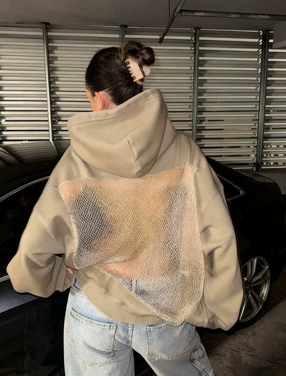 💥 50% OFF Final Sale – Crystal Mesh Hoodie ✨