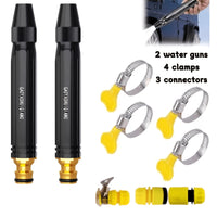 Direct Spray Water Gun + Universal Connector + 4 Clamps(Double Combo)