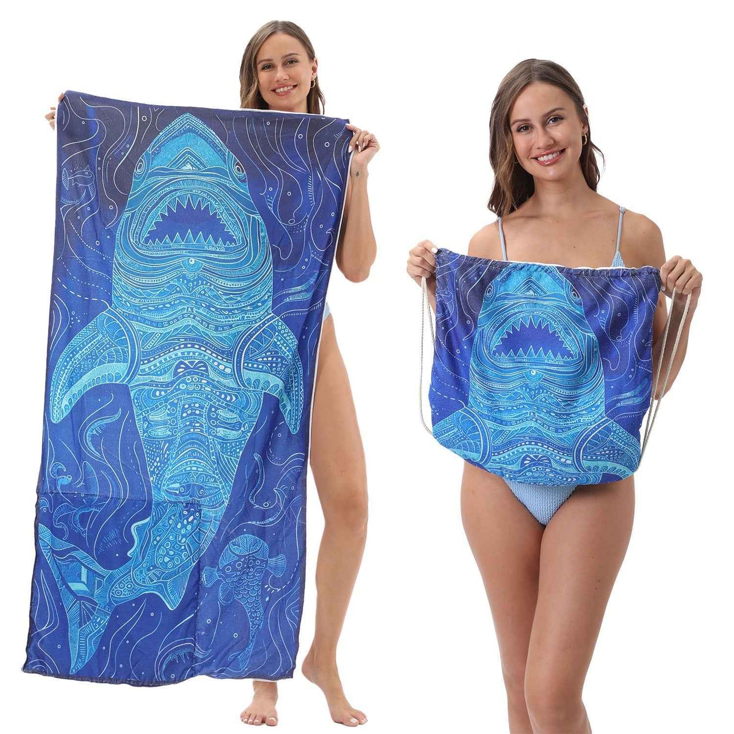 🔥Hot Sale 51% OFF🔥🏖️ 2-in-1 Organic Cotton Towel Bag