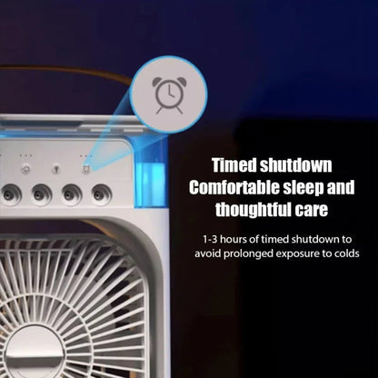 ❄️3-in-1 Portable Desktop Air Cooler Fan | Quiet USB Mini Cooling Humidifier
