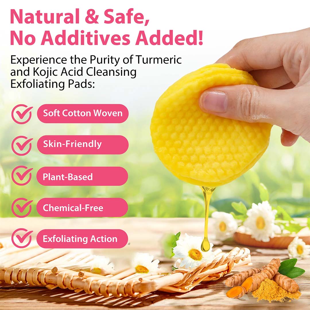 Visible brightening✨Turmeric & Kojic Acid Cleansing Pads💖