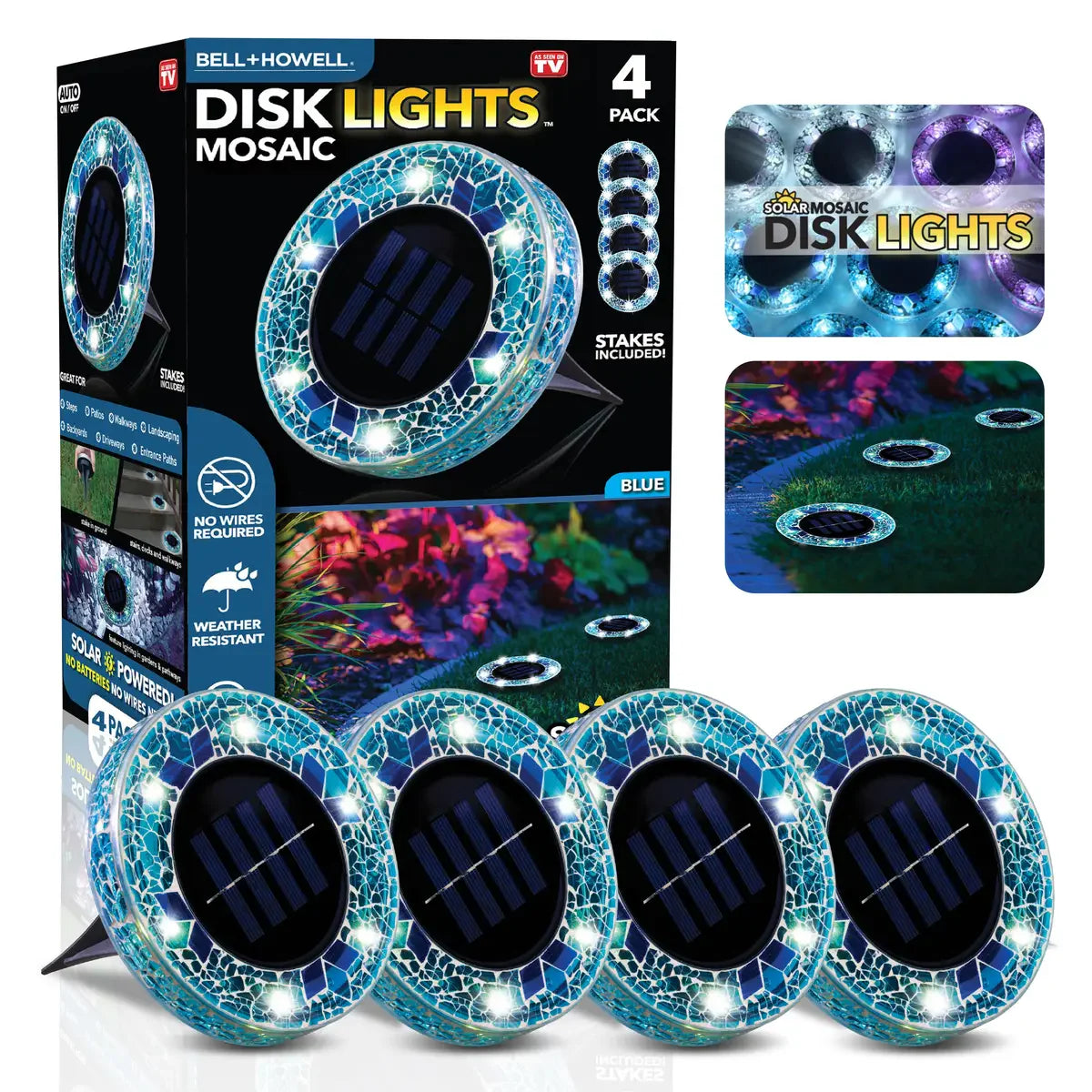 Mosaic Solar Disk Lights
