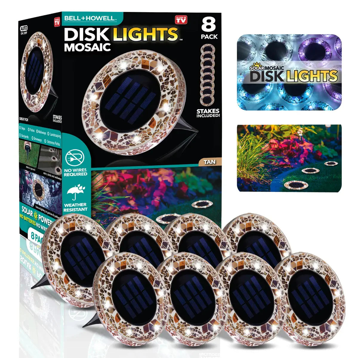 Mosaic Solar Disk Lights