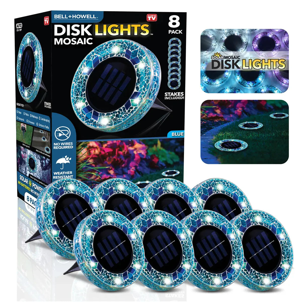 Mosaic Solar Disk Lights