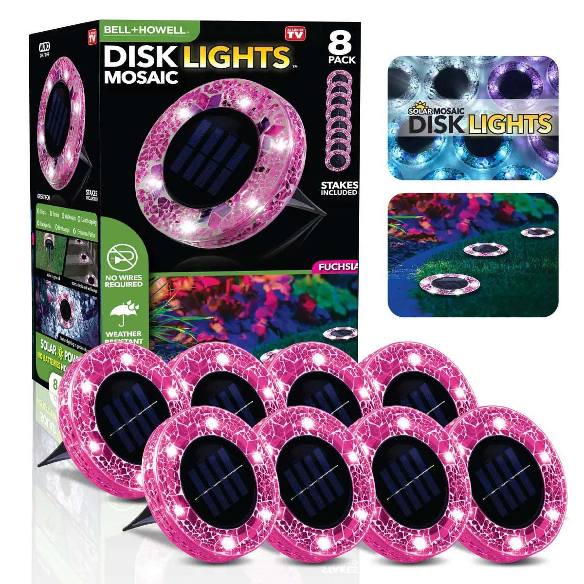 Mosaic Solar Disk Lights