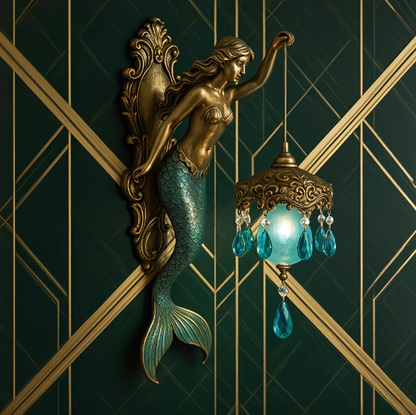 🧜‍♀️ Vintage Mermaid Glow Wall Lamp – Magical Ocean-Inspired Night Light  ✨