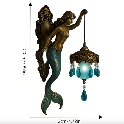 🧜‍♀️ Vintage Mermaid Glow Wall Lamp – Magical Ocean-Inspired Night Light  ✨