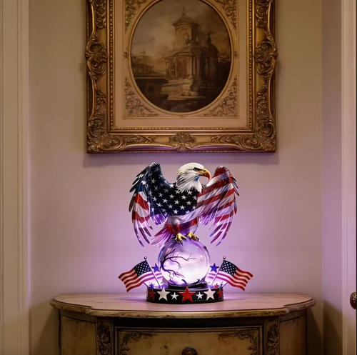 🔥LAST DAY 50% OFF💖🇺🇸 Freedom Eagle Patriotic LED Table Lamp – American Pride Decor